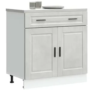 vidaXL Armoire de cuisine Porto gris béton bois d'ingénierie pas cher