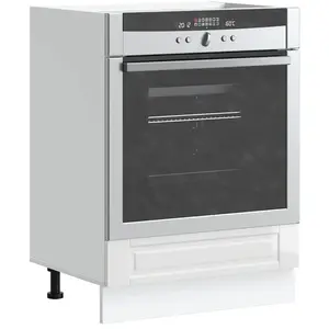 vidaXL Armoire à four Porto blanc brillant bois d'ingénierie pas cher