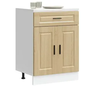 Armoire de cuisine Porto chêne sonoma bois d'ingénierie vidaXL pas cher