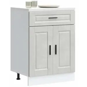 Armoire de cuisine Porto gris béton bois d'ingénierie vidaXL pas cher