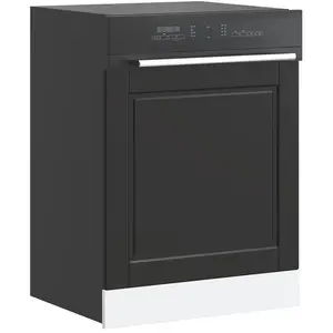 Panneau de lave-vaisselle Porto noir 60x1,5x67 cm vidaXL pas cher