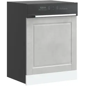 Panneau de lave-vaisselle Porto gris béton 60x1,5x67 cm vidaXL