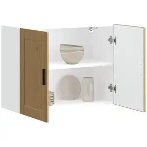 vidaXL Armoire murale de cuisine Porto chêne artisanal bois ingénierie pas cher
