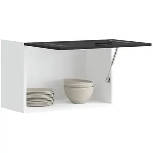 vidaXL Armoire murale de cuisine Porto noir bois d'ingénierie pas cher