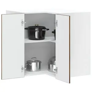 vidaXL Armoire d'angle murale de cuisine Porto chêne fumé pas cher