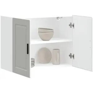 vidaXL Armoire murale de cuisine Porto blanc bois d'ingénierie pas cher