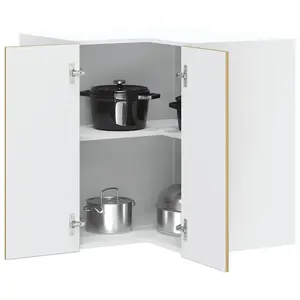 vidaXL Armoire d'angle murale de cuisine Porto chêne artisanal pas cher