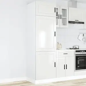 vidaXL Armoire de cuisine Porto blanc brillant bois d'ingénierie pas cher