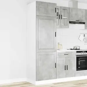 vidaXL Armoire de cuisine Porto gris béton bois d'ingénierie pas cher