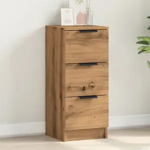 vidaXL Vidaxl Buffet Chêne Artisanal 30x30x70 Cm Bois D'ingénierie