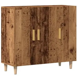 vidaXL Buffet vieux bois 90x34x80 cm bois d'ingénierie pas cher