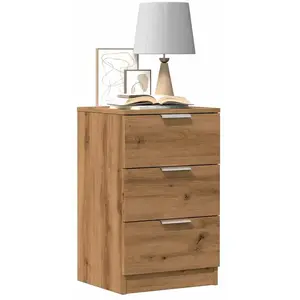 vidaXL Tables de chevet 2 pcs chêne artisanal bois d'ingénierie pas cher