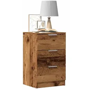vidaXL Table de chevet vieux bois 40x36x65 cm bois d'ingénierie pas cher