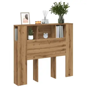 vidaXL Armoire de tête de lit chêne artisanal 120x19x104,5 cm pas cher