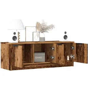 vidaXL Meuble TV vieux bois 102x35x36,5 cm bois d'ingénierie pas cher