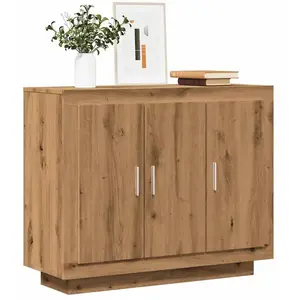 vidaXL Buffet chêne artisanal 92x35x75 cm bois d'ingénierie pas cher