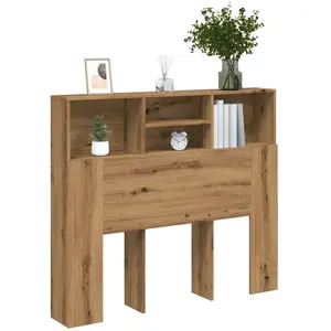 vidaXL Armoire de tête de lit chêne artisanal 120x19x103,5 cm pas cher