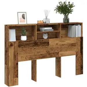 vidaXL Armoire de tête de lit vieux bois 160x19x103,5 cm pas cher