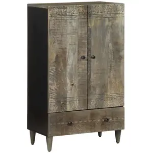 vidaXL Buffet 60x33x110 cm bois de manguier massif pas cher