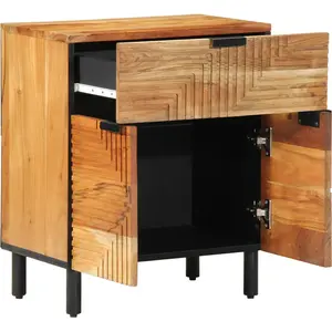 vidaXL Table De Chevet Vidaxl 50x33x60 Cm En Bois Massif D'acaciaVendu pargalaxus