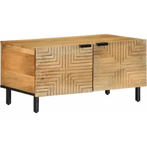 vidaXL Table basse marron 80x50x40 cm bois de manguier massif pas cher