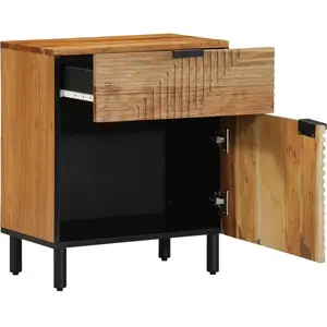 vidaXL Table De Chevet Vidaxl 50x33x60 Cm En Bois Massif D'acacia pas cher