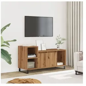 vidaXL Meuble TV chêne artisanal 100x35x55 cm bois d'ingénierie pas cher