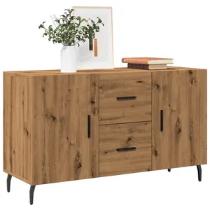 vidaXL Buffet chêne artisanal 100x36x60 cm bois d'ingénierie pas cher