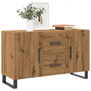 vidaXL Buffet chêne artisanal 100x36x60 cm bois d'ingénierie pas cher