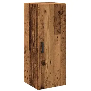 vidaXL Armoire murale vieux bois 34,5x34x90 cm bois d'ingénierie pas cher
