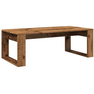 Table basse vieux bois 102x50x35 cm bois d'ingénierie vidaXL pas cher