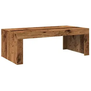 vidaXL Vidaxl Table Basse Vieux Bois 102x50x35 Cm Bois D'ingénierie pas cher