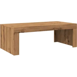 vidaXL Vidaxl Table Basse Chêne Artisanal 102x50x35 Cm Bois D'ingénierie pas cher