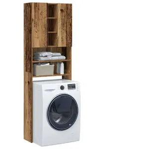 Comparateur de prix : vidaXL Meuble pour machine à laver vieux bois 64x25,5x190 cm
