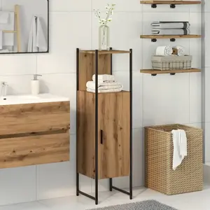 vidaXL Armoire de salle de bain chêne artisanal 33x33x120,5 cm pas cher