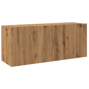 vidaXL Meuble TV mural chêne artisanal 100x30x41 cm pas cher