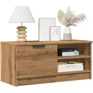 vidaXL Meuble TV chêne artisanal 80x35x36,5 cm bois d'ingénierie pas cher