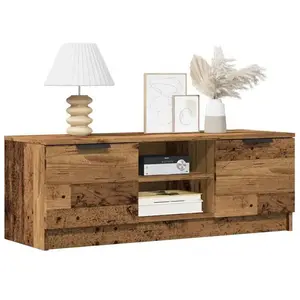 vidaXL Meuble TV vieux bois 102x35x36,5 cm bois d'ingénierie pas cher
