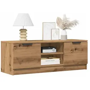 vidaXL Meuble TV chêne artisanal 102x35x36,5 cm bois d'ingénierie pas cher