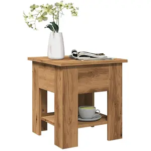 vidaXL Table basse chêne artisanal 40x40x42 cm bois d'ingénierie pas cher