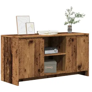 vidaXL Meuble TV vieux bois 102x37,5x52,5 cm bois d'ingénierie pas cher