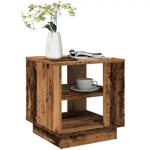 vidaXL Table basse vieux bois 40x40x43 cm bois d'ingénierie pas cher