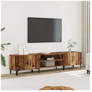 vidaXL Vidaxl Meuble Tv Vieux Bois 180x31,5x40 Cm Bois D'ingénierie pas cher