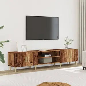 vidaXL Meuble TV vieux bois 180x31,5x40 cm bois d'ingénierie pas cher