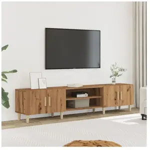 vidaXL Meuble TV chêne artisanal 180x31,5x40 cm bois d'ingénierie pas cher