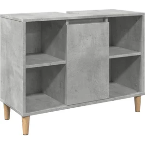vidaXL Armoire salle de bain gris béton 80x33x60cm bois d'ingénierie pas cher