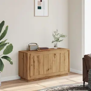 Comparateur de prix : vidaXL Buffet chêne artisanal 102x35x55 cm bois d'ingénierie