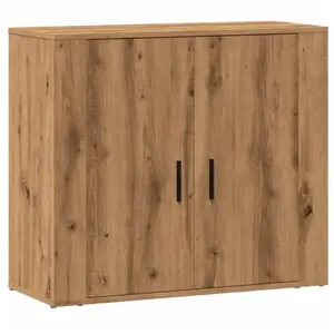 vidaXL Buffet chêne artisanal 80x33x70 cm bois d'ingénierie pas cher