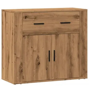 Buffet chêne artisanal 80x33x70 cm bois d'ingénierie vidaXL pas cher
