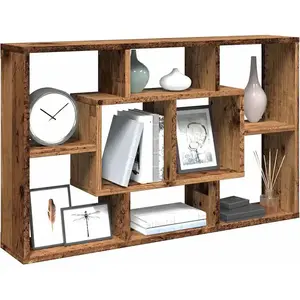 vidaXL Étagère murale vieux bois 85x16x52,5 cm bois d'ingénierie pas cher